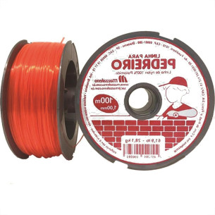 Linha Pedreiro Nylon Mazzaferro 0,8Mm 100M Laranja 19Dp1Lp80 . / Kit C/ 10