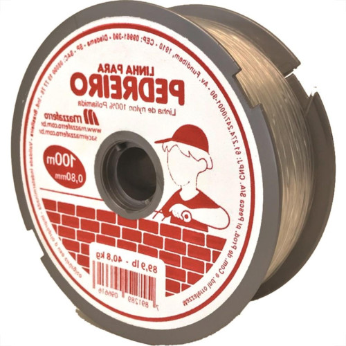 Linha Pedreiro Nylon Mazzaferro 0,8Mm 100M Branca 19Dp1Bp80 - Kit C/10 Linha Pedreiro Nylon Mazzaferro 0,8Mm 100M Branca 19Dp1Bp80 - Kit C/10