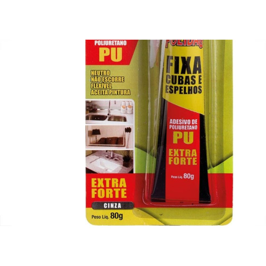 Cola Pu Cuba/Espelho Garin Polidag 80G Cinza Ppfc-080