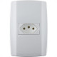 Conjunto Ilumi Slim 4X2 Branco Com Placa (1Tomada 20A) 80151 Conjunto Ilumi Slim 4X2 Branco Com Placa (1Tomada 20A) 80151