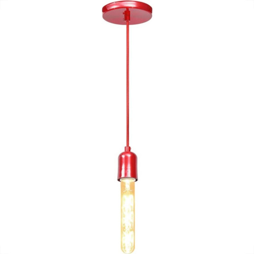 Luminaria Pendente Condulai Enerlux Solaris Vermelha Para Lampada Filamento 6474 Luminaria Pendente Condulai Enerlux Solaris Vermelha Para Lampada Filamento 6474