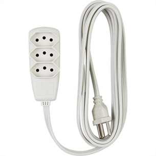 Extensao Daneva Pp 3Tom 2P+T 075X10M Branca 10A Dn1913
