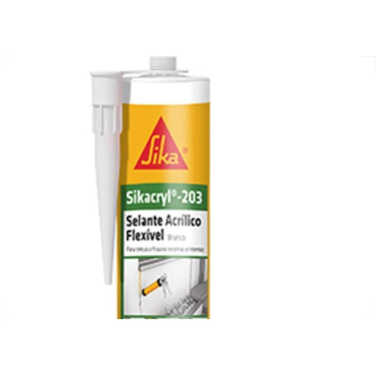 Cola Sela Trinca Sikacryl 430G Acrilica Branca 531855 Cola Sela Trinca Sikacryl 430G Acrilica Branca 531855
