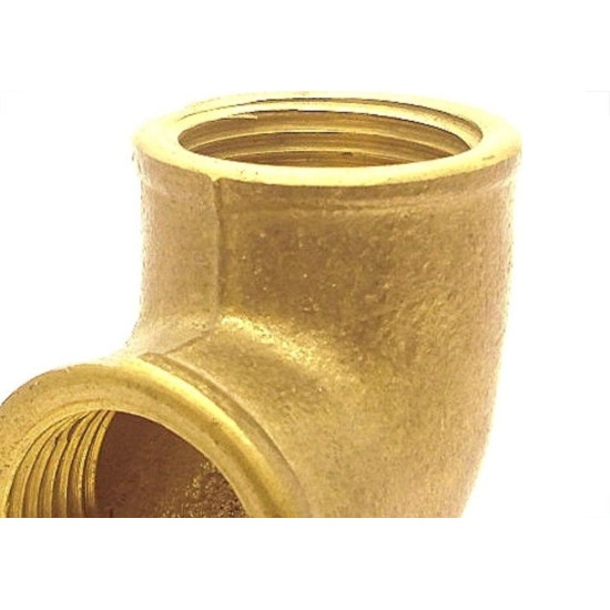 Cotovelo Latao Metais Rei 1'' Rosca Rosca Amarelo 10217