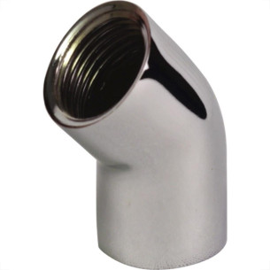 Cotovelo Latao Metais Rei 45X1/2'' Rosca Rosca Cromado 10262