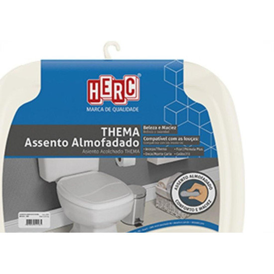 Assento Sanitario Herc ''Almofadado'' Biscuit Retangular 2397