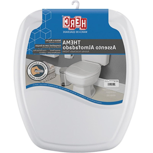 Assento Sanitario Herc ''Almofadado'' Cinza Claro Retangular 2396
