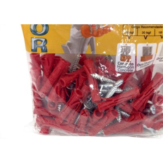 Bucha Fixacao Sforplast Mx 08 Com Parafuso 50 Pecas 1698 Bucha Fixacao Sforplast Mx 08 Com Parafuso 50 Pecas 1698