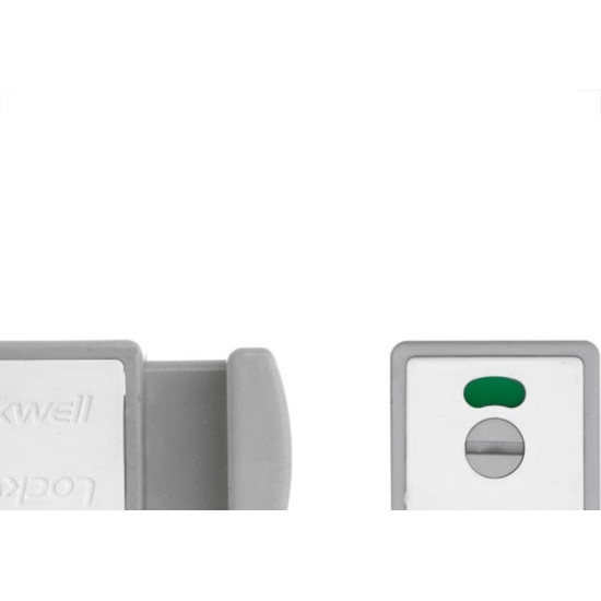 Fechadura Trinco Wc Livre/Ocupado Pvc 10Mm Cinza Branco Lockwell 723 Fechadura Trinco Wc Livre/Ocupado Pvc 10Mm Cinza Branco Lockwell 723