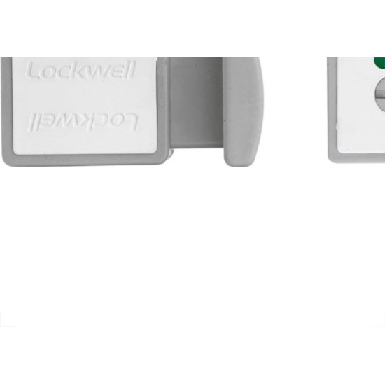 Fechadura Trinco Wc Livre/Ocupado Pvc 35Mm Cinza Branco Lockwell 823 Fechadura Trinco Wc Livre/Ocupado Pvc 35Mm Cinza Branco Lockwell 823