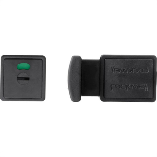 Fechadura Trinco Wc Livre/Ocupado Pvc 10Mm Preto Lockwell 755 Fechadura Trinco Wc Livre/Ocupado Pvc 10Mm Preto Lockwell 755