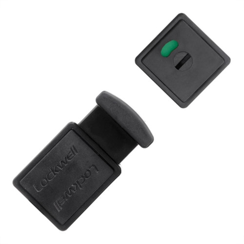 Fechadura Trinco Wc Livre/Ocupado Pvc 10Mm Preto Lockwell 755 Fechadura Trinco Wc Livre/Ocupado Pvc 10Mm Preto Lockwell 755