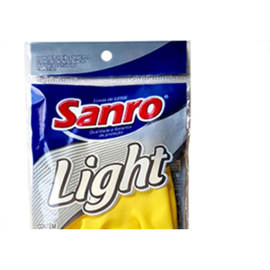Luva Sanro Light Amarela G Par