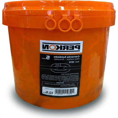 Corrente Soldada Perkon Zincada 5Mm 12,5Kg Aproximadamente 25M 1272