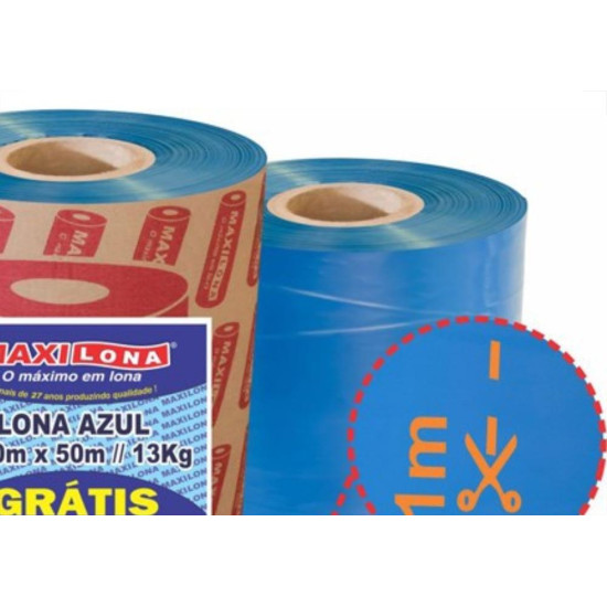Lona Plastica Maxilona Azul Reciclada 4X 50M+10M 13Kg 100 Micras 1.01.0056