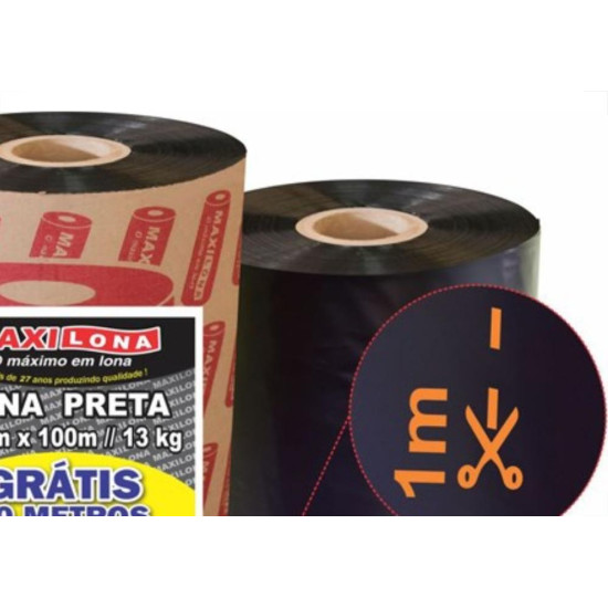 Lona Plastica Maxilona Preta Reciclada 4X100M+10M 13Kg 40 Micras 1.01.0001