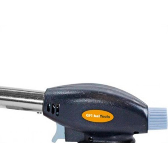 Macarico Portatil Globalmix Automatico Para Cartucho Preto Com Giro 360° Gt6019