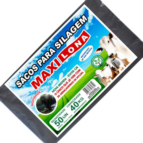 Saco Para Silagem Maxilona Preto 51X110 Capacidade 40Kg 50 Sacos 1.02.0003 Saco Para Silagem Maxilona Preto 51X110 Capacidade 40Kg 50 Sacos 1.02.0003