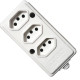 Tomada Barra Naticon   Tripla 10A 2 Polos +Terra Branca 574
