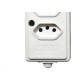 Tomada Barra Naticon   Tripla 10A 2 Polos +Terra Branca 574
