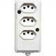 Tomada Barra Naticon Tripla 20A 2 Polos +Terra Branca 577 Tomada Barra Naticon Tripla 20A 2 Polos +Terra Branca 577