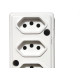 Tomada Barra Naticon Tripla 20A 2 Polos +Terra Branca 577 Tomada Barra Naticon Tripla 20A 2 Polos +Terra Branca 577