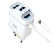 Carregador Ultra Rapido V8 Flexgold 41A Branco Xc-Ur13