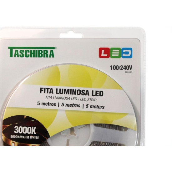 Fita Led Taschibra Ip20 12V 2M 3000K -09