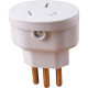 Pino Adaptador (Entrada =3 Redondo/Saida =3 Chato) Ilumi 20A Branco 1218Pct - Kit C/10 Pino Adaptador (Entrada =3 Redondo/Saida =3 Chato) Ilumi 20A Branco 1218Pct - Kit C/10