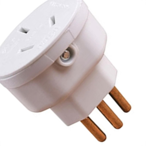 Pino Adaptador (Entrada =3 Redondo/Saida =3 Chato) Ilumi 20A Branco 1218Pct - Kit C/10 Pino Adaptador (Entrada =3 Redondo/Saida =3 Chato) Ilumi 20A Branco 1218Pct - Kit C/10