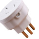 Pino Adaptador (Entrada =3 Redondo/Saida =3 Chato) Ilumi 20A Branco 1218Pct - Kit C/10 Pino Adaptador (Entrada =3 Redondo/Saida =3 Chato) Ilumi 20A Branco 1218Pct - Kit C/10