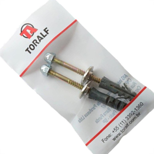 Parafuso Sanitario Toralf Bucha 10 Latonado 2Pecas 106810 Parafuso Sanitario Toralf Bucha 10 Latonado 2Pecas 106810