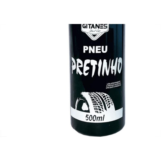 Pretinho P/Pneu Gitanes 500Ml 0052 - Kit C/24  Pretinho P/Pneu Gitanes 500Ml 0052 - Kit C/24