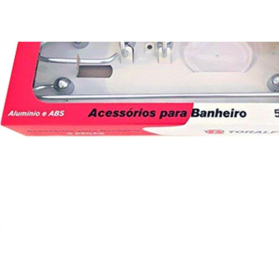 Acessorio Wc Toralf Aluminio Kit Com 5 Pecas 1212/7 Acessorio Wc Toralf Aluminio Kit Com 5 Pecas 1212/7