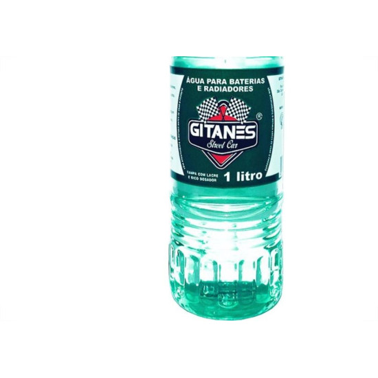 Agua Desmineralizada Gitanes 1L - Kit C/12 