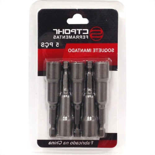 Soquete Magnetico Ctpohr Parafusadeira 8Mm Com 5 Pecas 619 Soquete Magnetico Ctpohr Parafusadeira 8Mm Com 5 Pecas 619