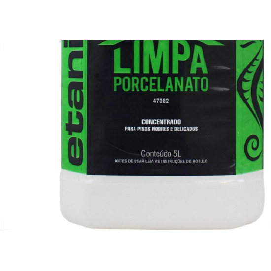 Limpa Porcelanato Concentrado Etaniz 5 Litros 47082 Limpa Porcelanato Concentrado Etaniz 5 Litros 47082
