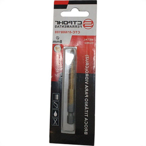 Broca Para Vidro Titanio Ctpohr 8Mm 505 Broca Para Vidro Titanio Ctpohr 8Mm 505