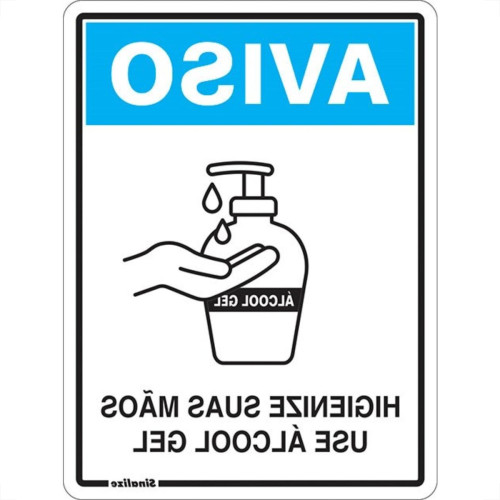 Placa Sinalizacao Poliestireno 15X20 ''Use Alcool Em Gel'' Cov02 Placa Sinalizacao Poliestireno 15X20 ''Use Alcool Em Gel'' Cov02