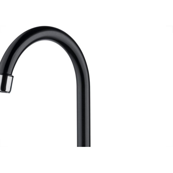 Torneira Abs Bica Movel Parede Alta Herc 1/4V Twist Preta 2946 Torneira Abs Bica Movel Parede Alta Herc 1/4V Twist Preta 2946