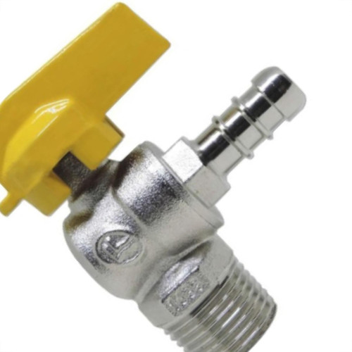 Registro Gas Esfera Politec 90º 1/2 Npt 3/8 Bm /30005 Registro Gas Esfera Politec 90º 1/2 Npt 3/8 Bm /30005