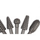 Lima Rotativa Brasfort Para Madeira 1/4 Kit Com 5 Pecas 7917