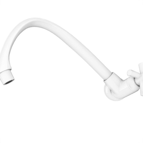 Torneira Abs Bica Movel Parede Alta Tigre Cross Branca  Torneira Abs Bica Movel Parede Alta Tigre Cross Branca