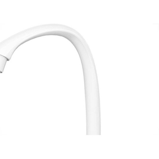 Torneira Abs Bica Movel Parede Alta Tigre Cross Branca  Torneira Abs Bica Movel Parede Alta Tigre Cross Branca