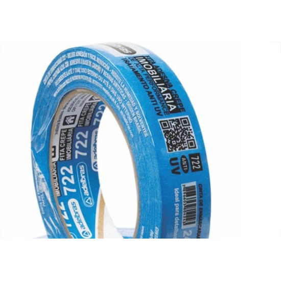 Fita Crepe Adelbras Imobiliaria 24Mmx50M Azul 