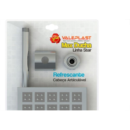 Ducha Abs Valeplast Star Cromada 210Mm 41.146