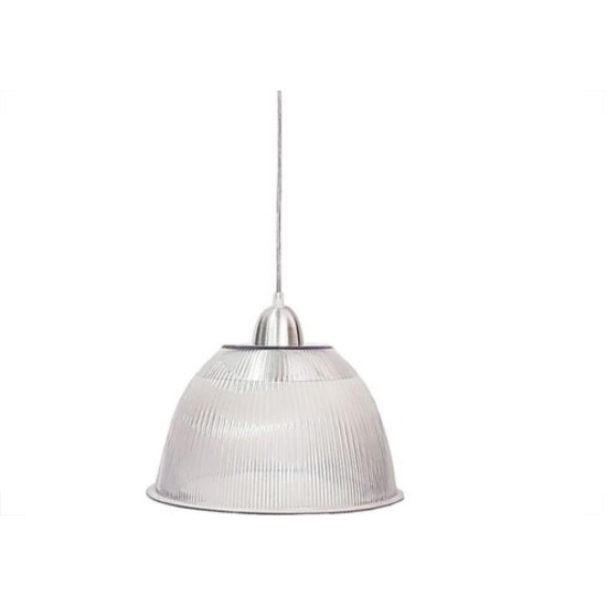 Luminaria Prismatica Bezelux 12'' Com Pendente Escovado E27 Bz12Ec Luminaria Prismatica Bezelux 12'' Com Pendente Escovado E27 Bz12Ec