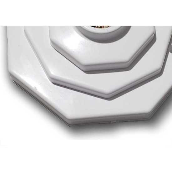 Plafonier Pvc Elite Oitavado Branco Soquete Porcelana 183 Plafonier Pvc Elite Oitavado Branco Soquete Porcelana 183