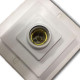 Plafonier Pvc Elite Quadrado Branco Soquete Porcelana E27 241 Plafonier Pvc Elite Quadrado Branco Soquete Porcelana E27 241