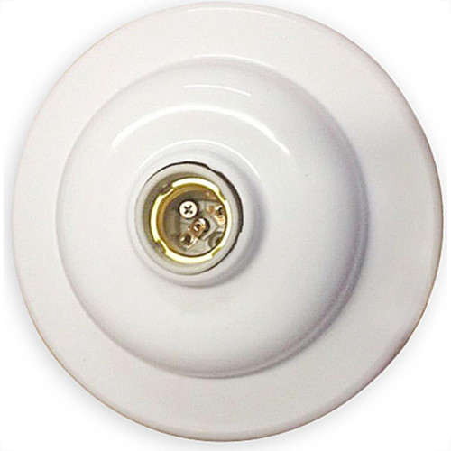 Plafonier Pvc Elite Redondo Lombada Branco Soquete Porcelana E27 242 Plafonier Pvc Elite Redondo Lombada Branco Soquete Porcelana E27 242